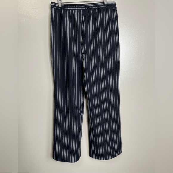 Zara Basic blk/wht striped wide leg ants. Slit to knee, flowy. Business casual. - Picture 2 of 3